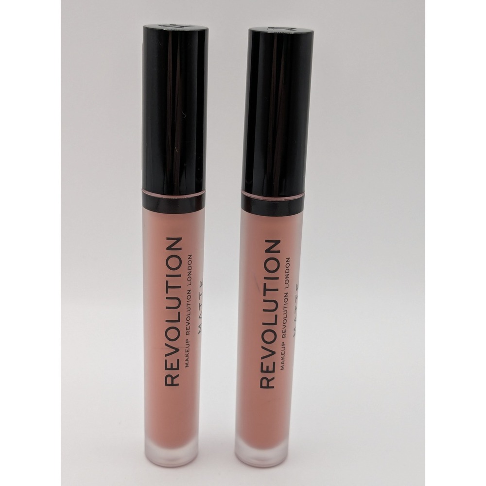 Makeup Revolution Matte Liquid Lipstick 102 Misbehaving Nude Pink 2 Pk 3ml Each